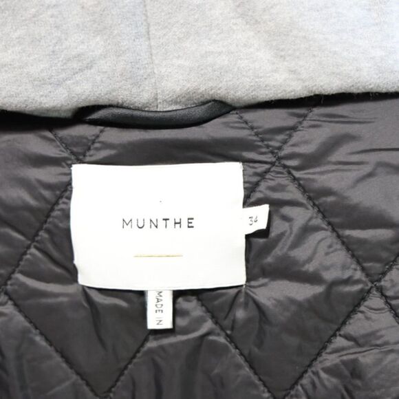 🔥🔥 Munthe READING JACKET OUTERWEAR Coat Insulated flannel Shacket Size 34 - Picture 12 of 16